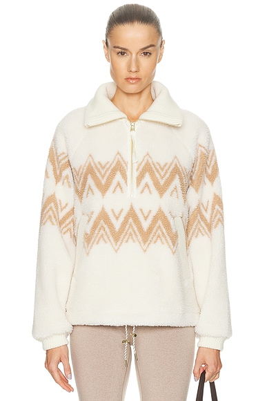 Varley Hendrik Half Zip Sherpa Jacket in Cream. - L also in M, S