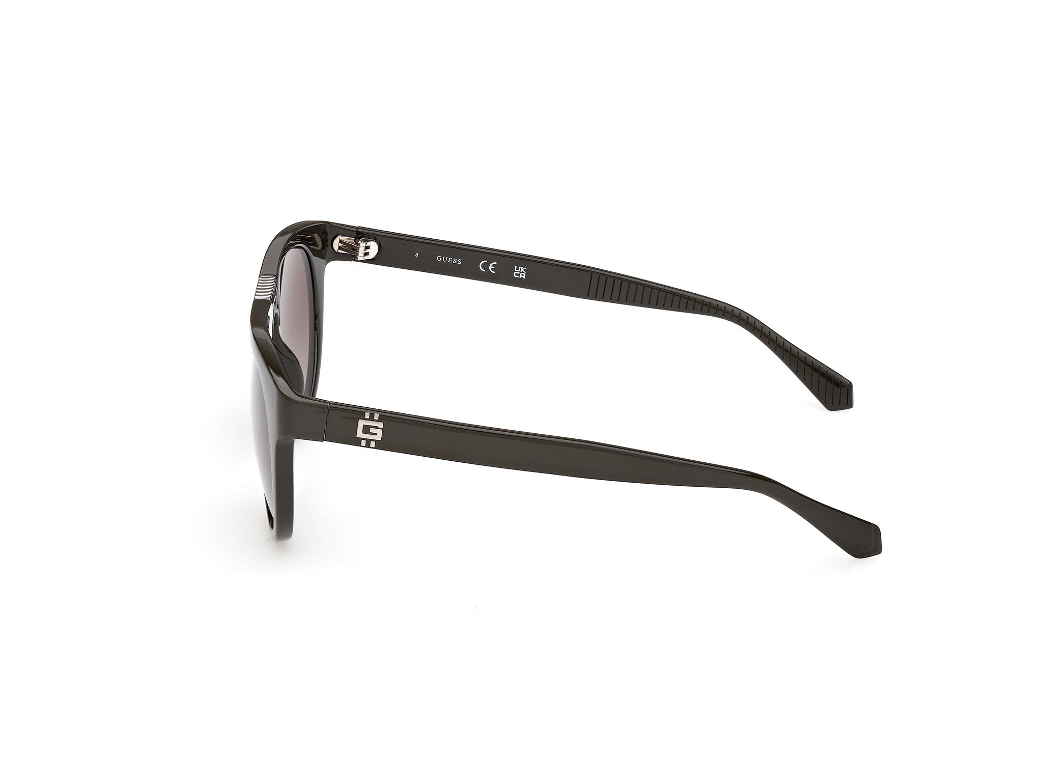 Guess Hombre Guess GU00275 96F Gafas de sol Inyectado Verde Marrón Redonda Norma