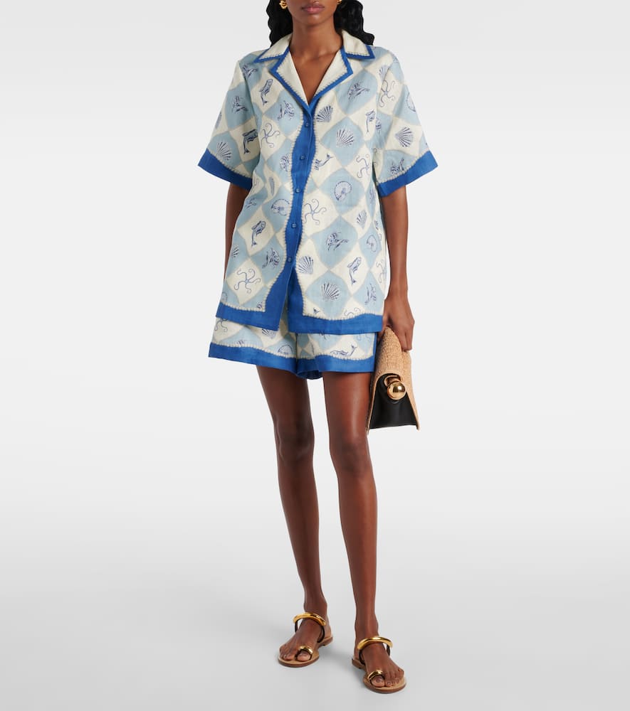 Alémais Pia printed linen shirt