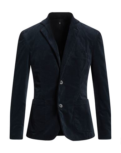 Man Blazer Midnight blue Size L Cotton, Elastane