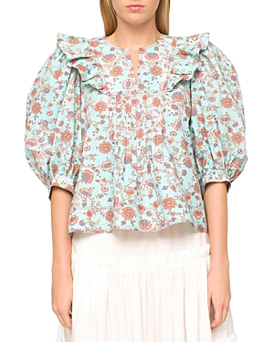 나사시즌 여성 브리타 퍼프 슬리브 탑 PF22-015