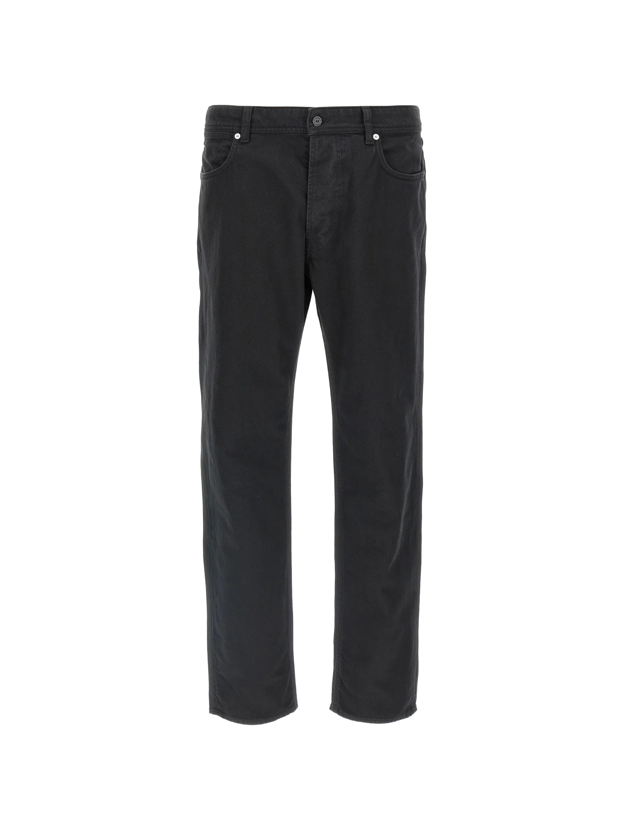 Denim Research Curved Pocket Jeans with Coin Pocket, Star Embroidery, Patch Back Pockets and Hidden Button Fly (Size 30)