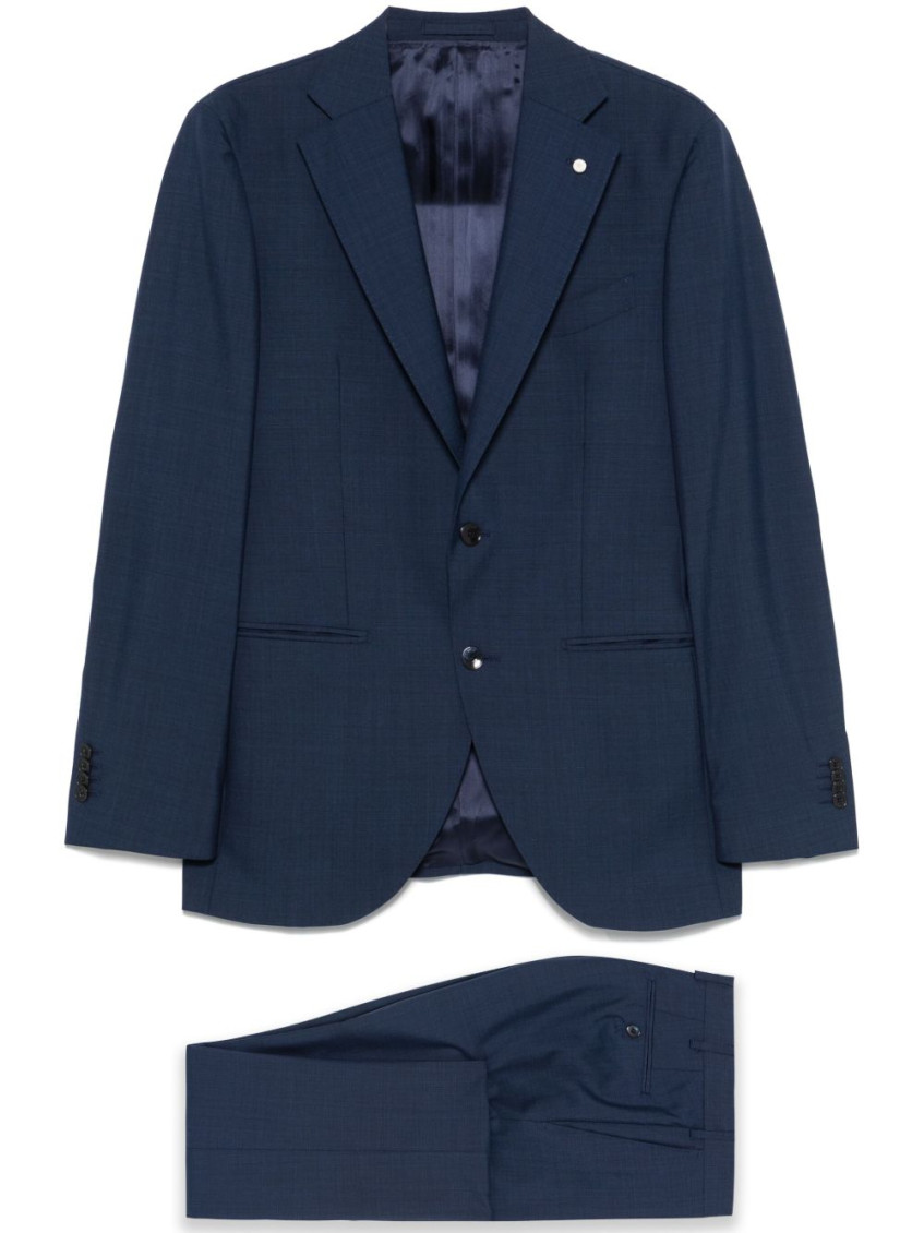 LUIGI BIANCHI- Double-breasted Wool Suit