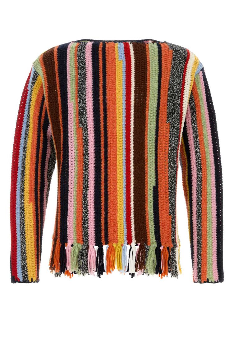 Wool And Cashmere Sweater With Fringes