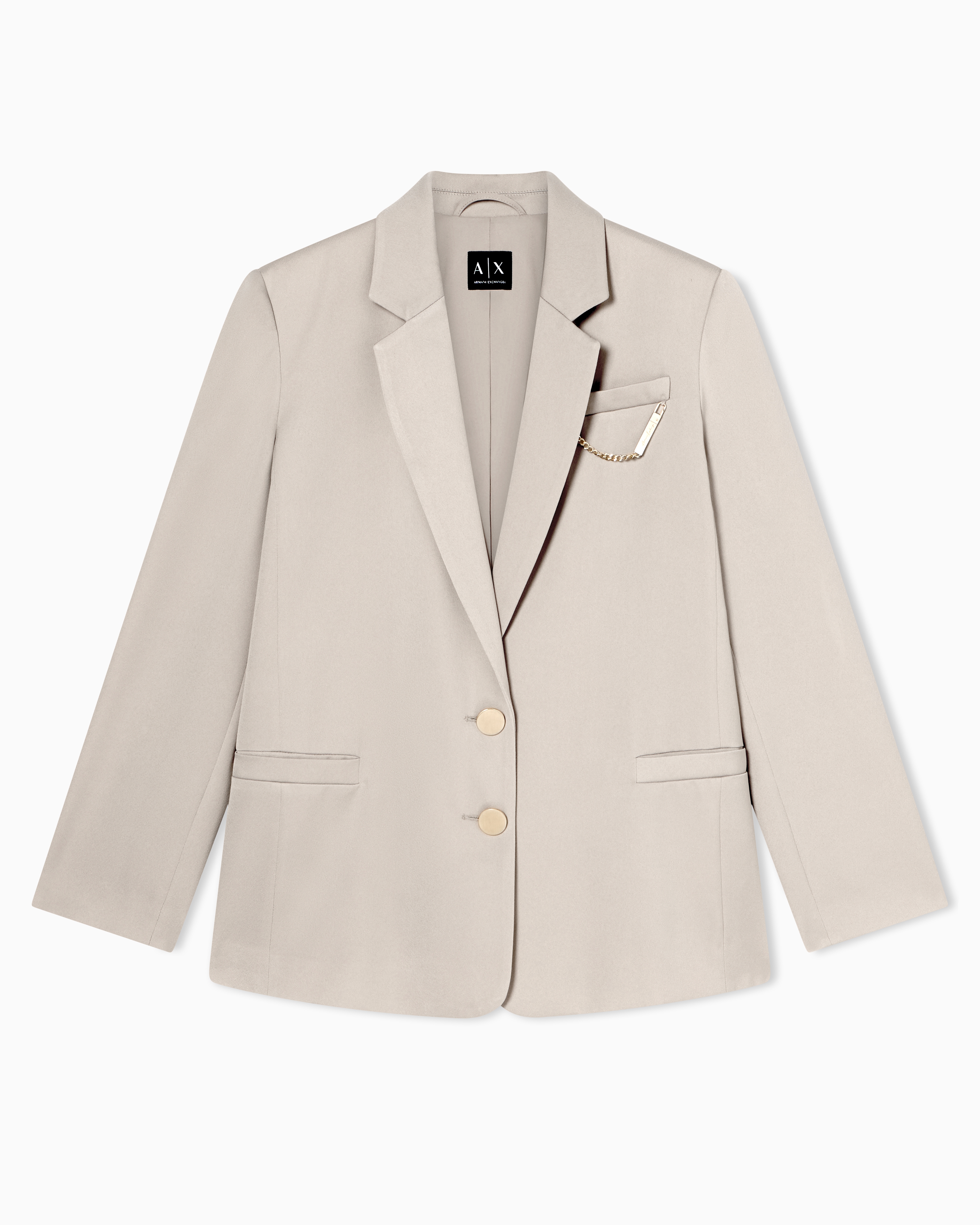 Lightweight jacket in recycled crepe satin