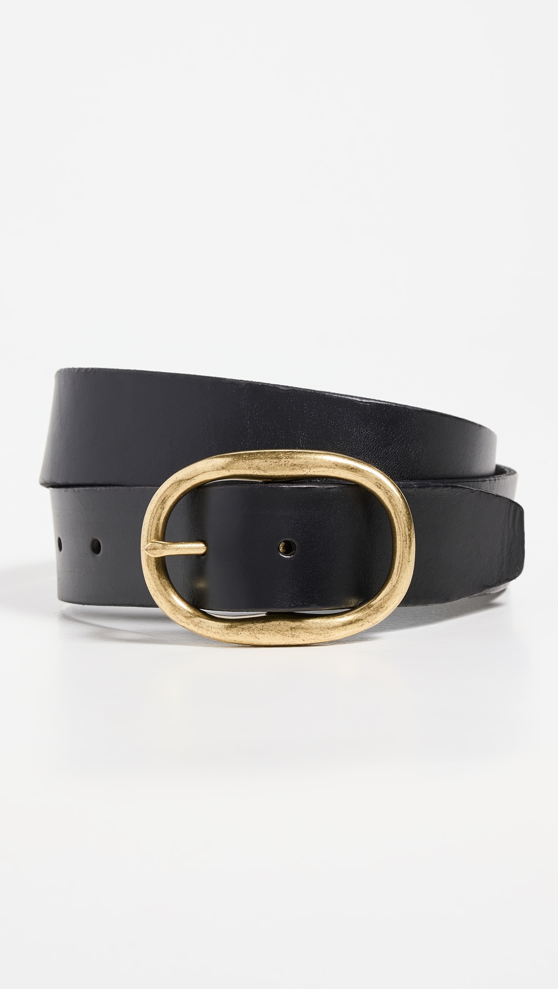 Oval Buckle Belt True Black