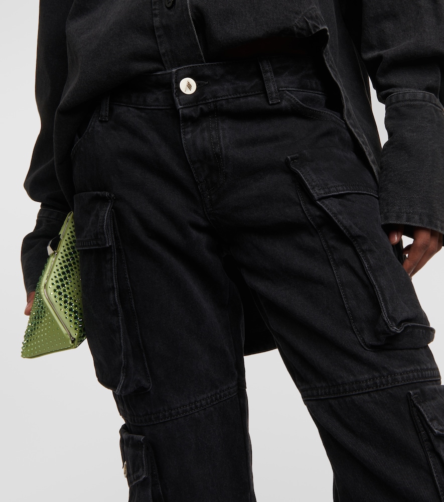 Low-rise straight cargo jeans