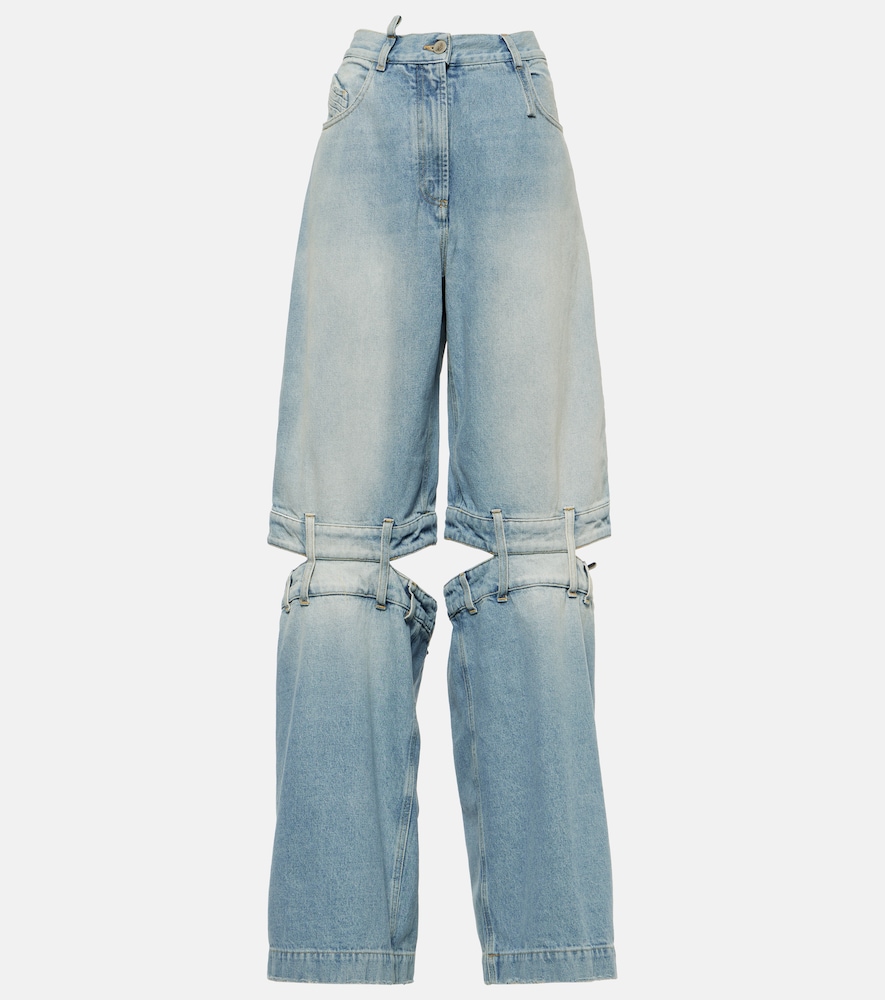 Low-rise wide-leg jeans