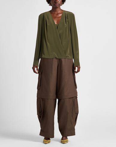 Woman Top Military green Size 10 Silk