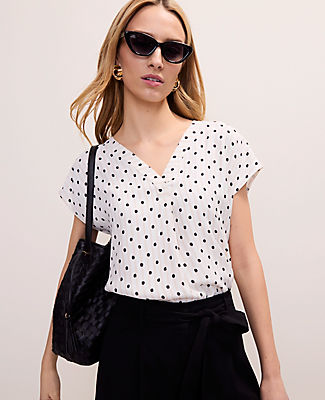 Ann Taylor Polka Dot Top