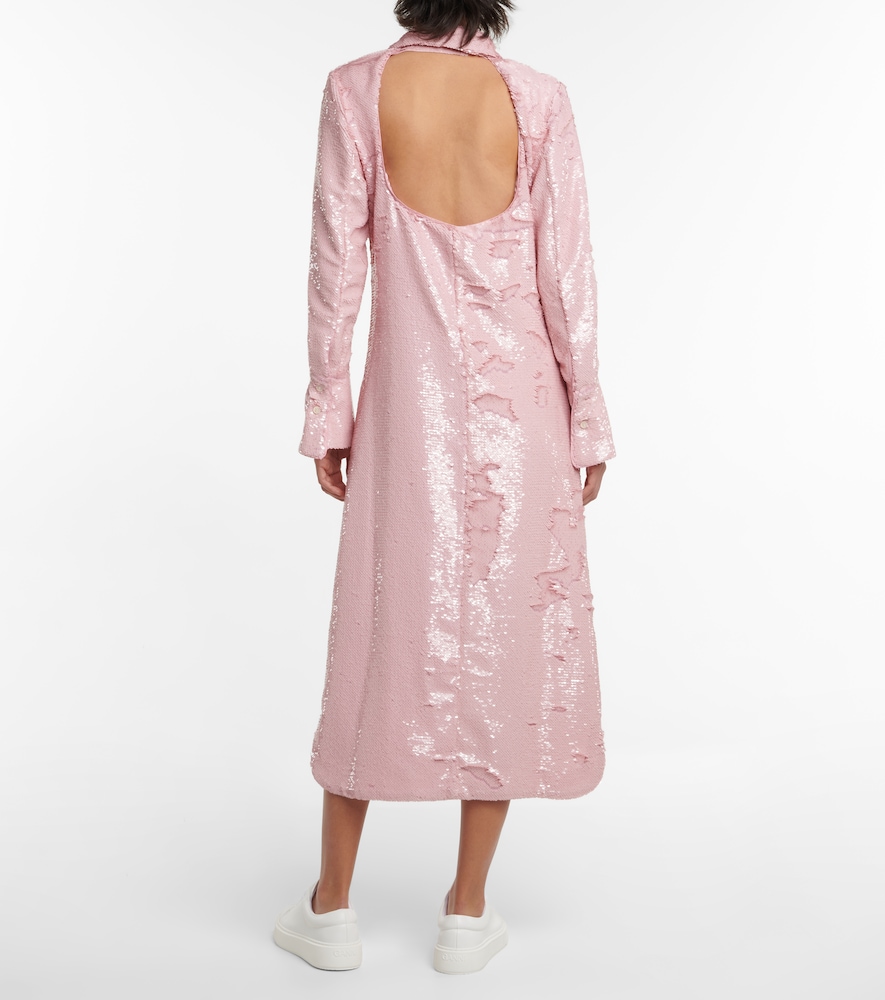 Ganni Sequined shirt dress