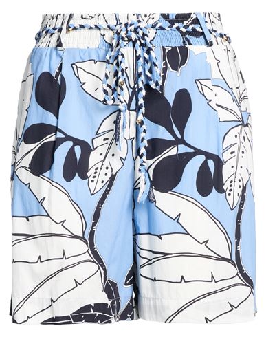 U & b Woman Shorts & Bermuda Shorts Light blue Size L Cotton