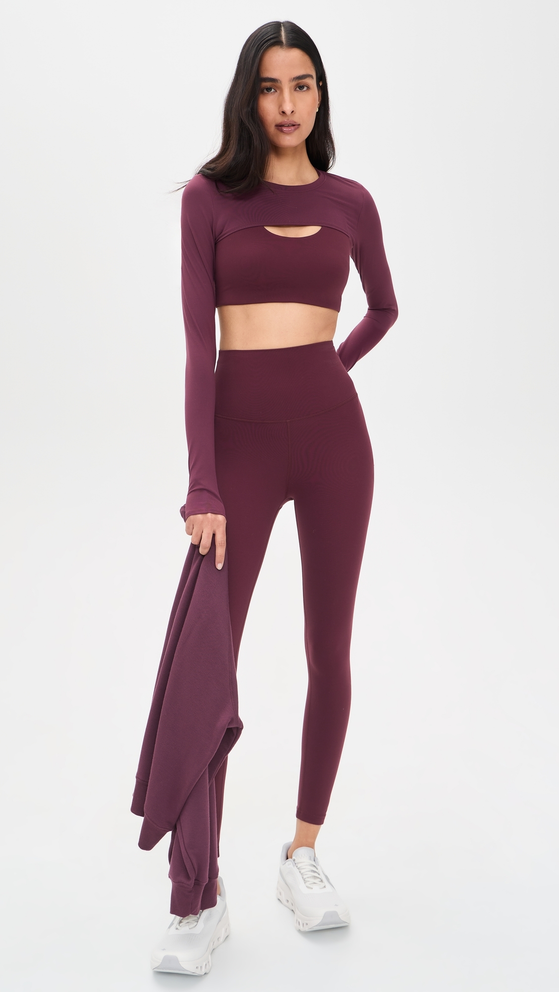 Amelia Airweight Lite Shrug Top DK CHERRY