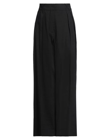 Róhe Woman Pants Black Size 4 Linen, Recycled viscose, Elastane