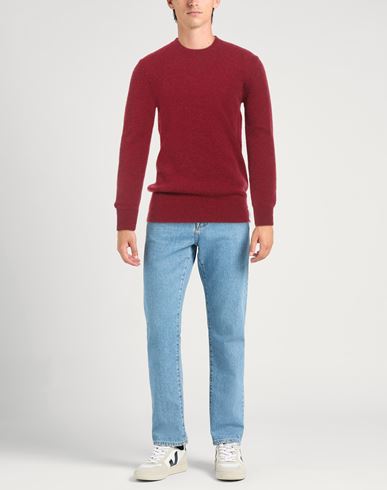 Man Sweater Burgundy Size 36 Virgin Wool, Polyamide