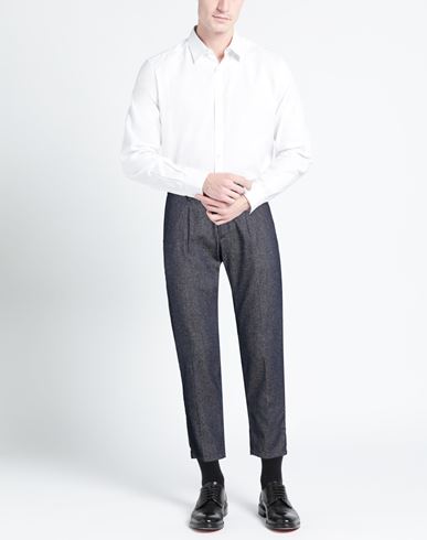 Man Pants Navy Size 30 Wool, Polyester, Elastane