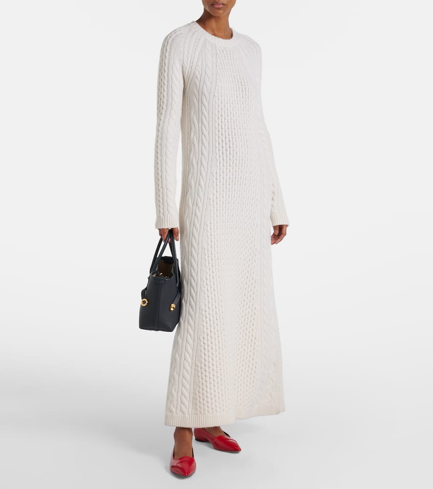 Nyla cable-knit cashmere maxi dress