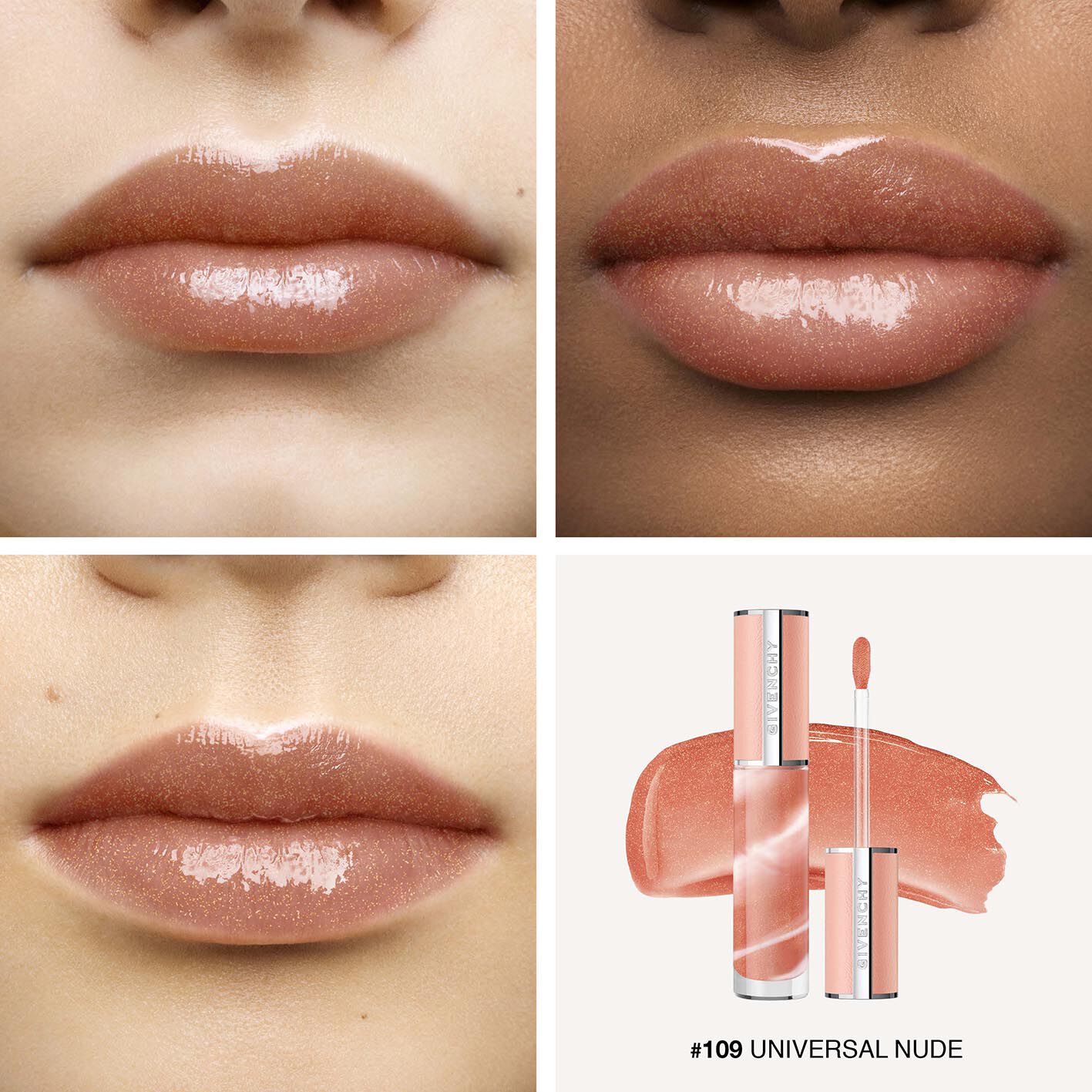 GIVENCHY - Rose Perfecto Liquid Lip Balm - Liquid Lip Balm 24h Hydration & Glossy Finish​ Tint 109 Spicy Mapple