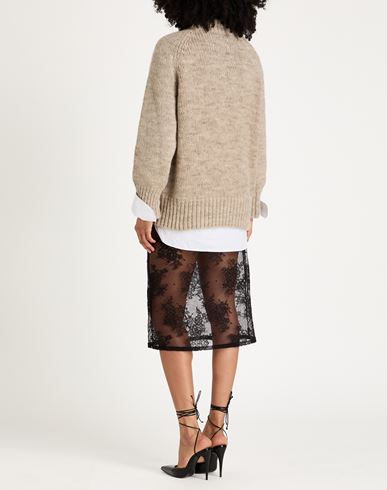 Woman Turtleneck Beige Size S Alpaca wool, Cotton, Wool