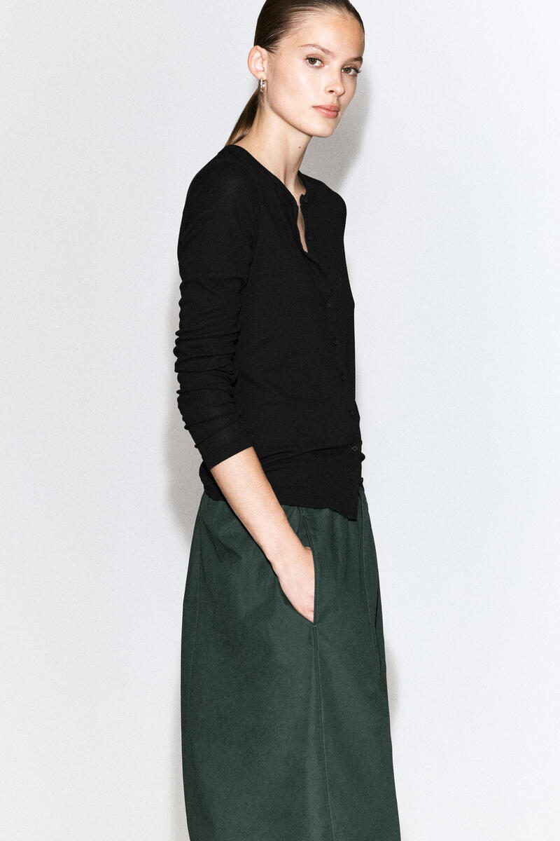 Elasticated Barrel-Leg Pants