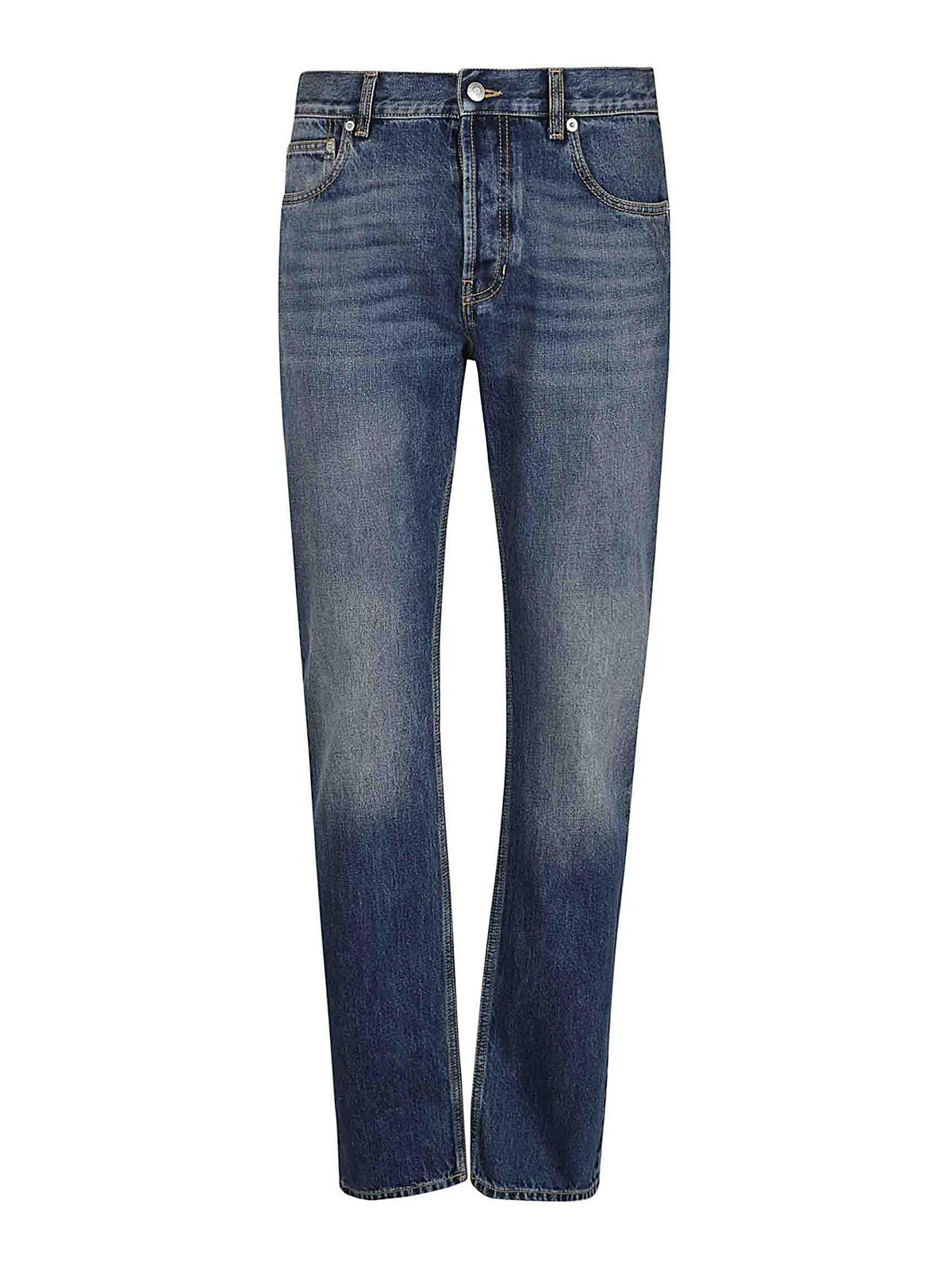 Blue Trompe loeil pocket jeans