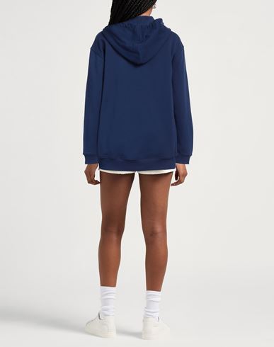 Moschino Woman Sweatshirt Blue Size 8 Organic cotton