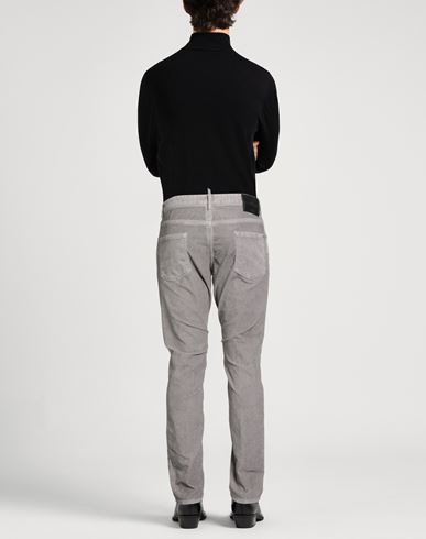 Man Pants Taupe Size 34 Cotton, Elastane, Calfskin