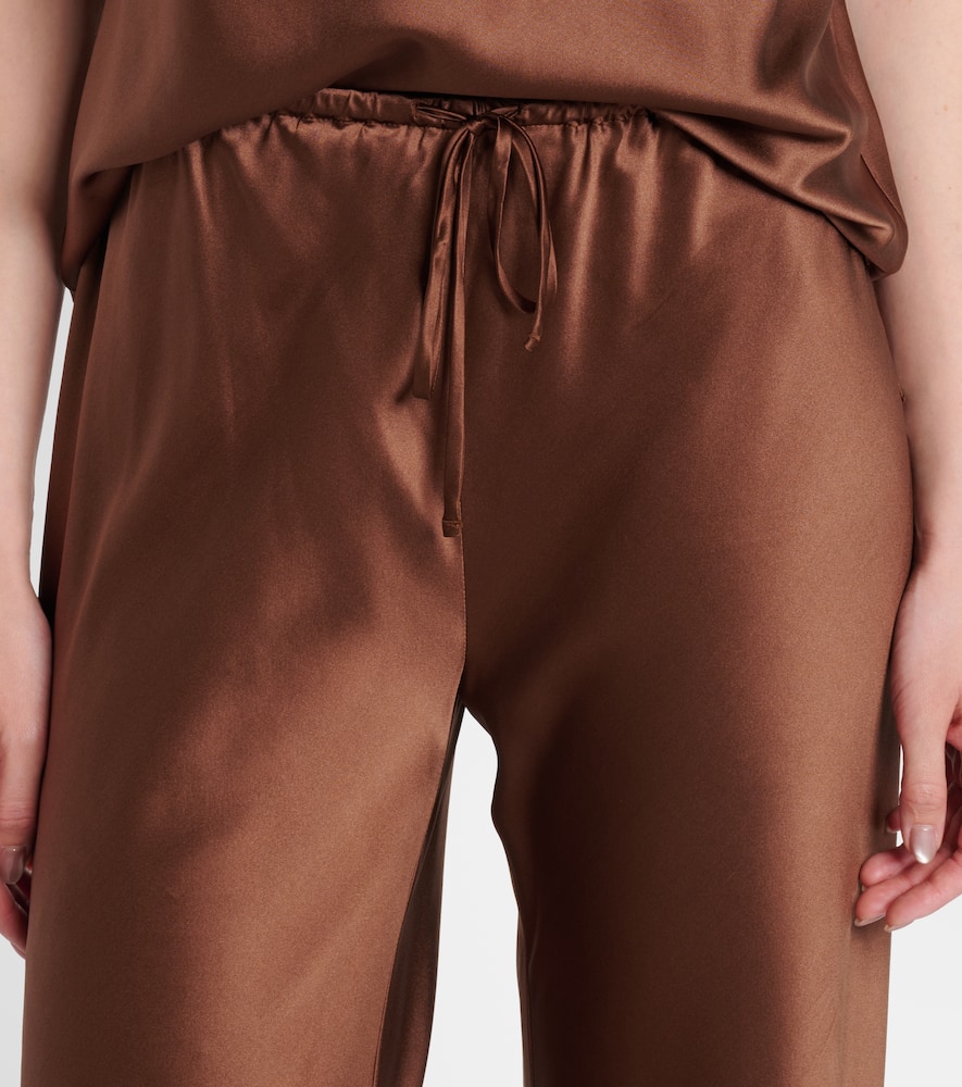 Billie silk-blend straight pants