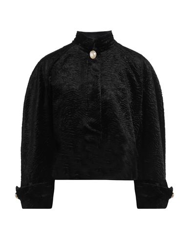 Casablanca Woman Jacket Black Size 4 Virgin Wool, Cotton, Elastane