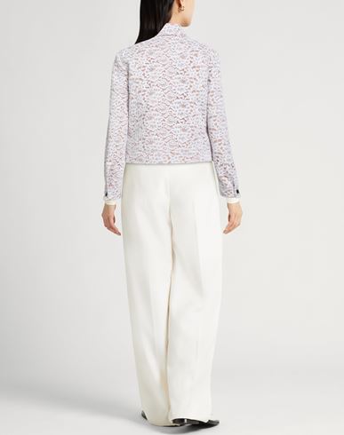 Woman Jacket White Size L Cotton, Nylon