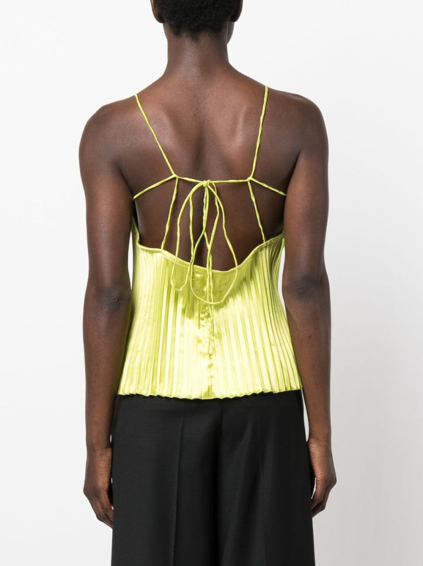 Green Green Deep Neckline Top