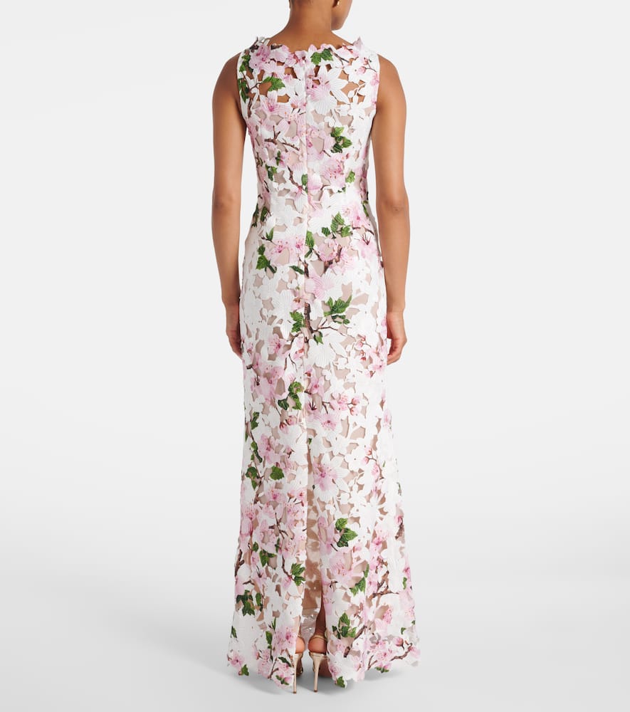 Floral guipure lace gown