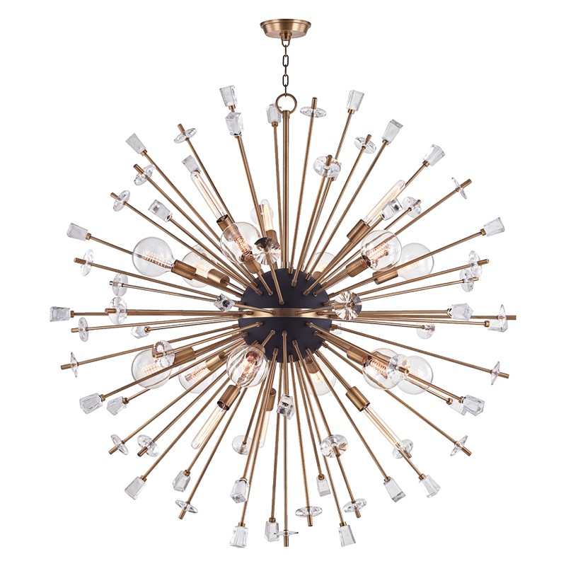 Liberty 6-Light Chandelier in Aged Bra