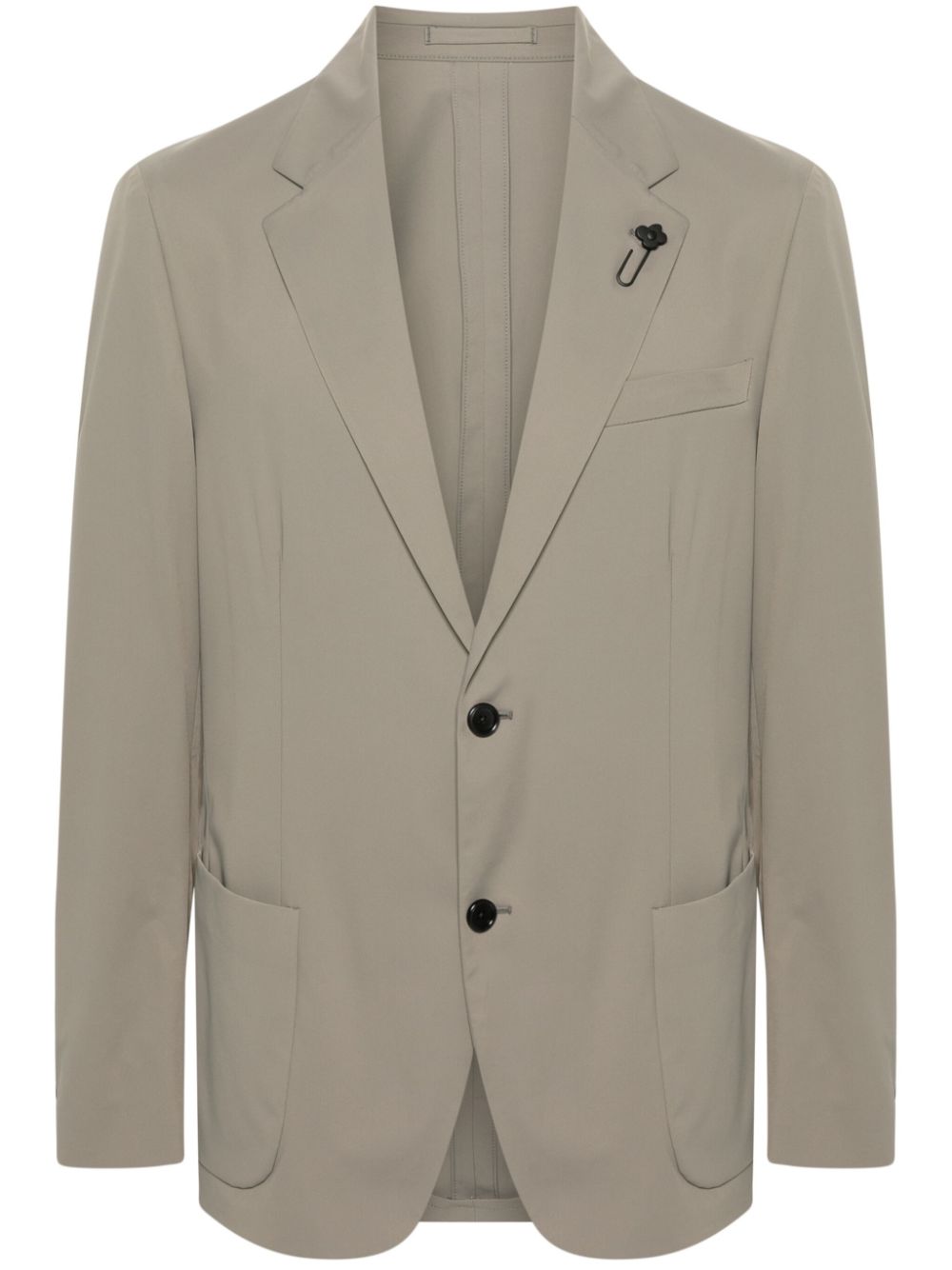 Taffeta single-breasted blazer - Blue