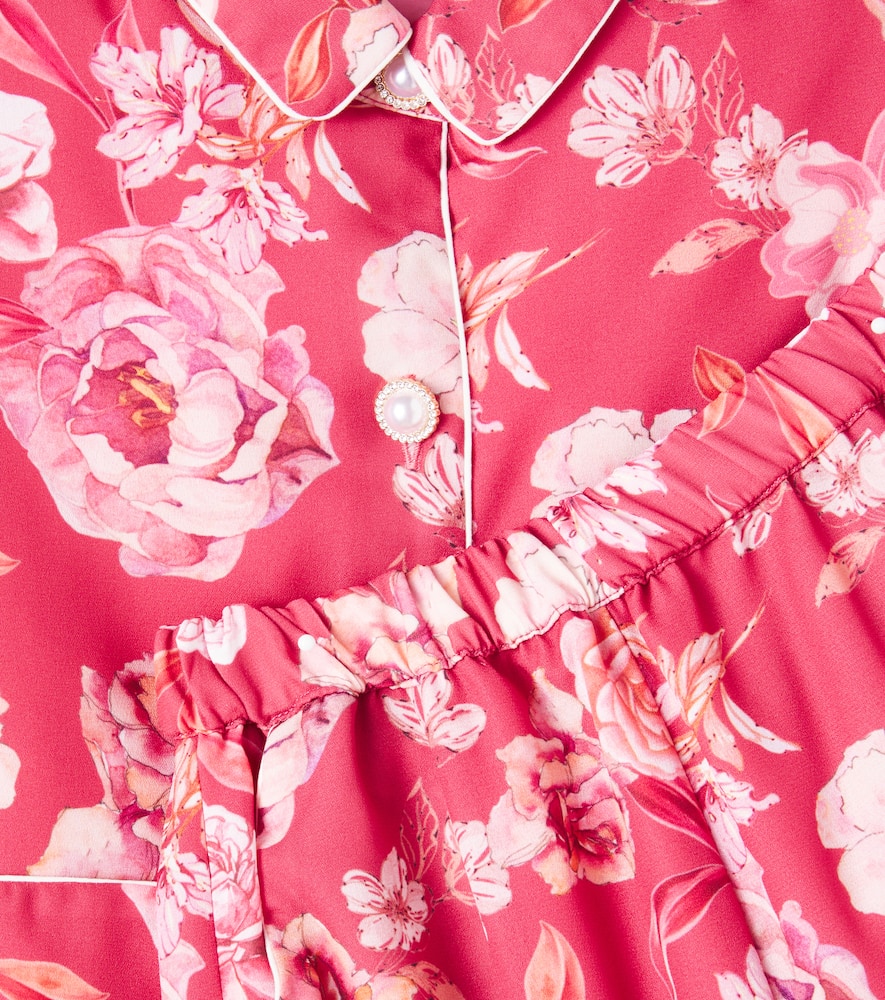 Floral chiffon pajamas
