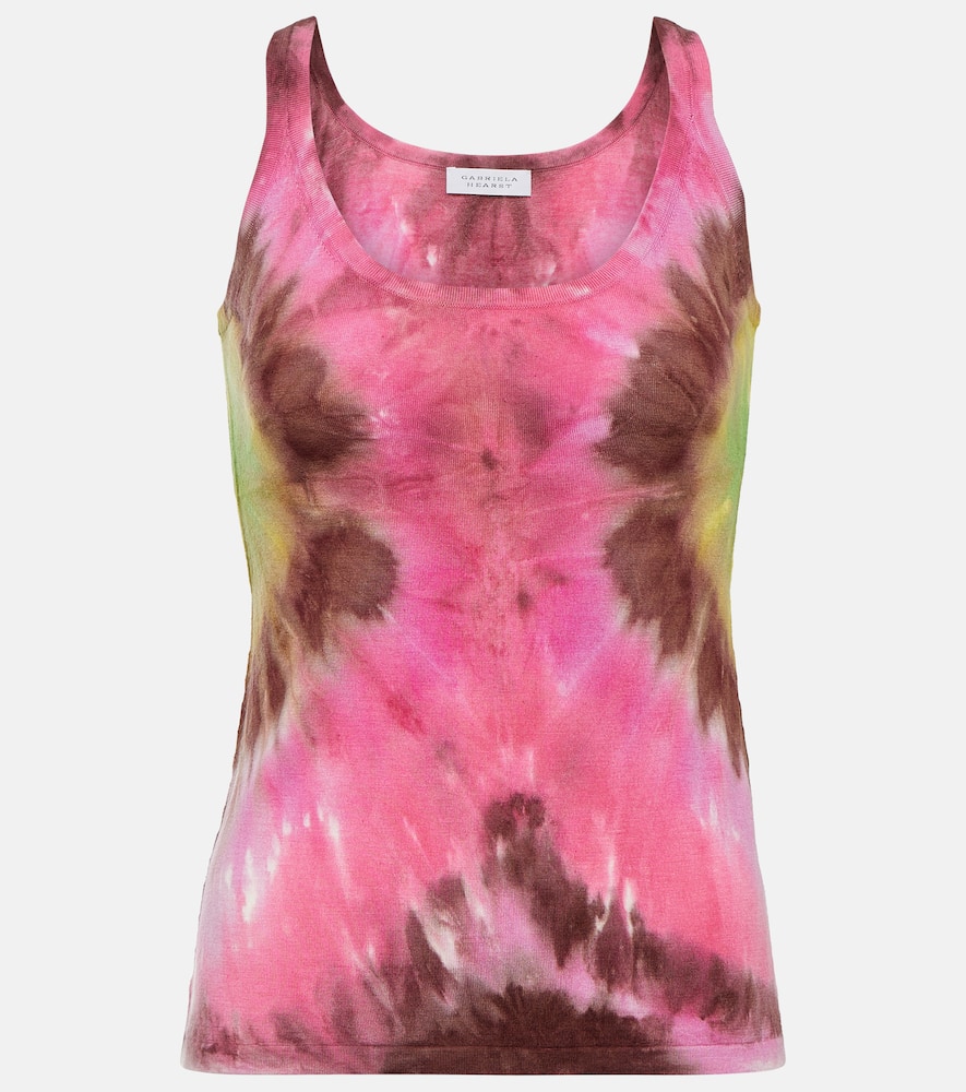 Gabriela Hearst Tie-dye cashmere and silk midi dress