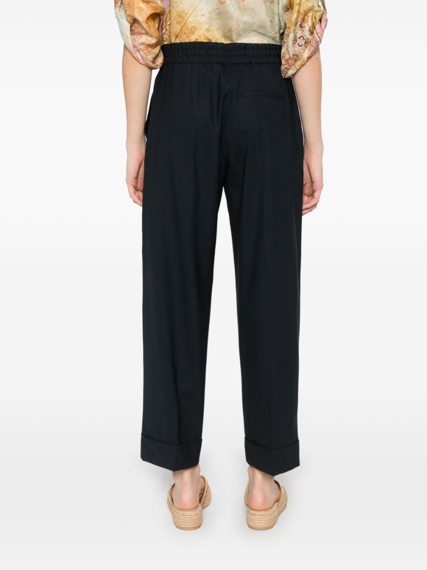 Blue Wool Pants