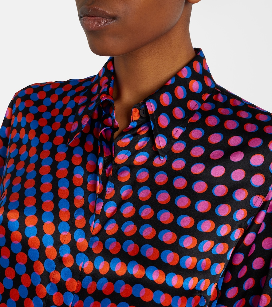 Polka-dot silk shirt