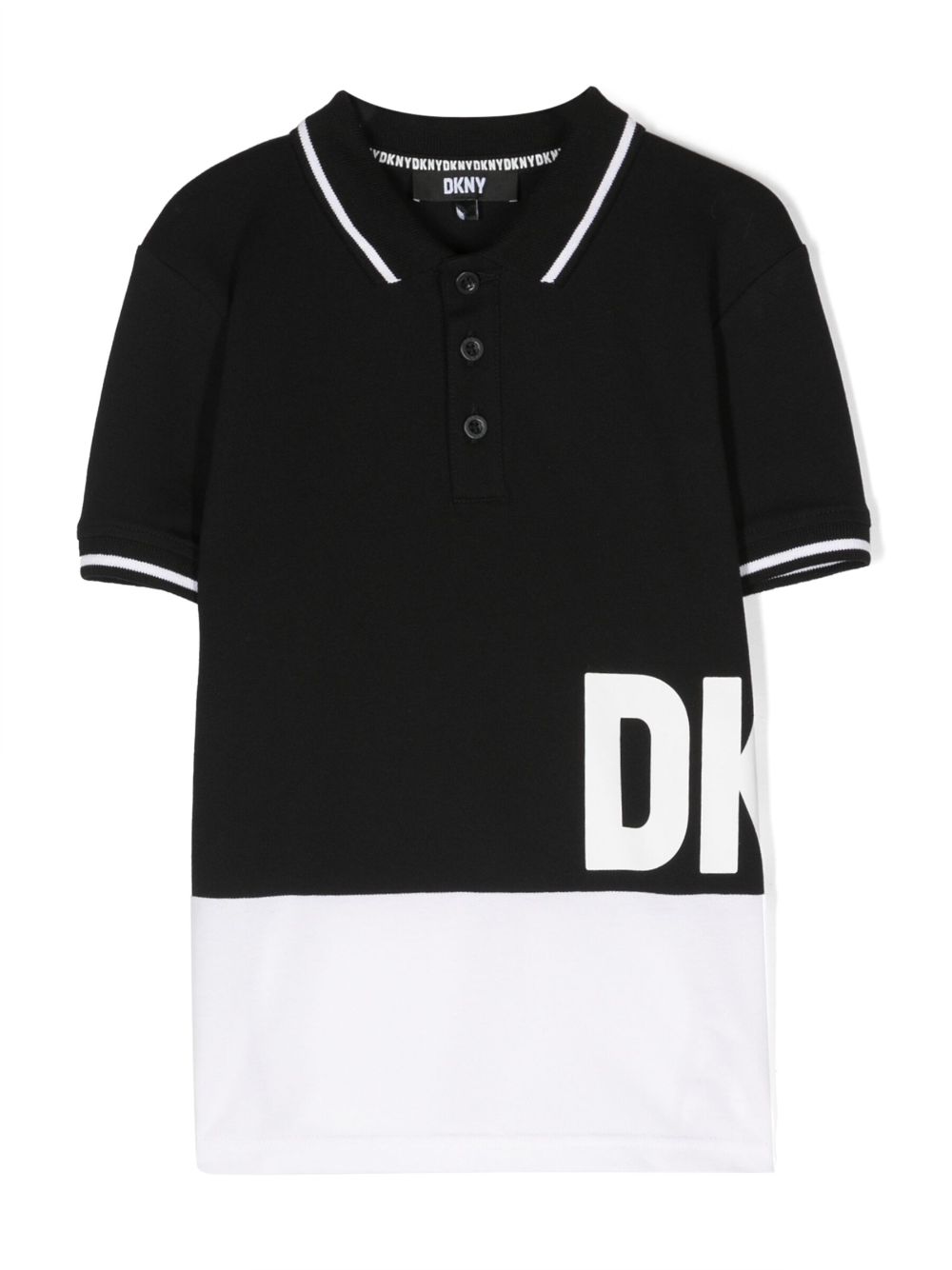 Logo-print polo shirt - Black