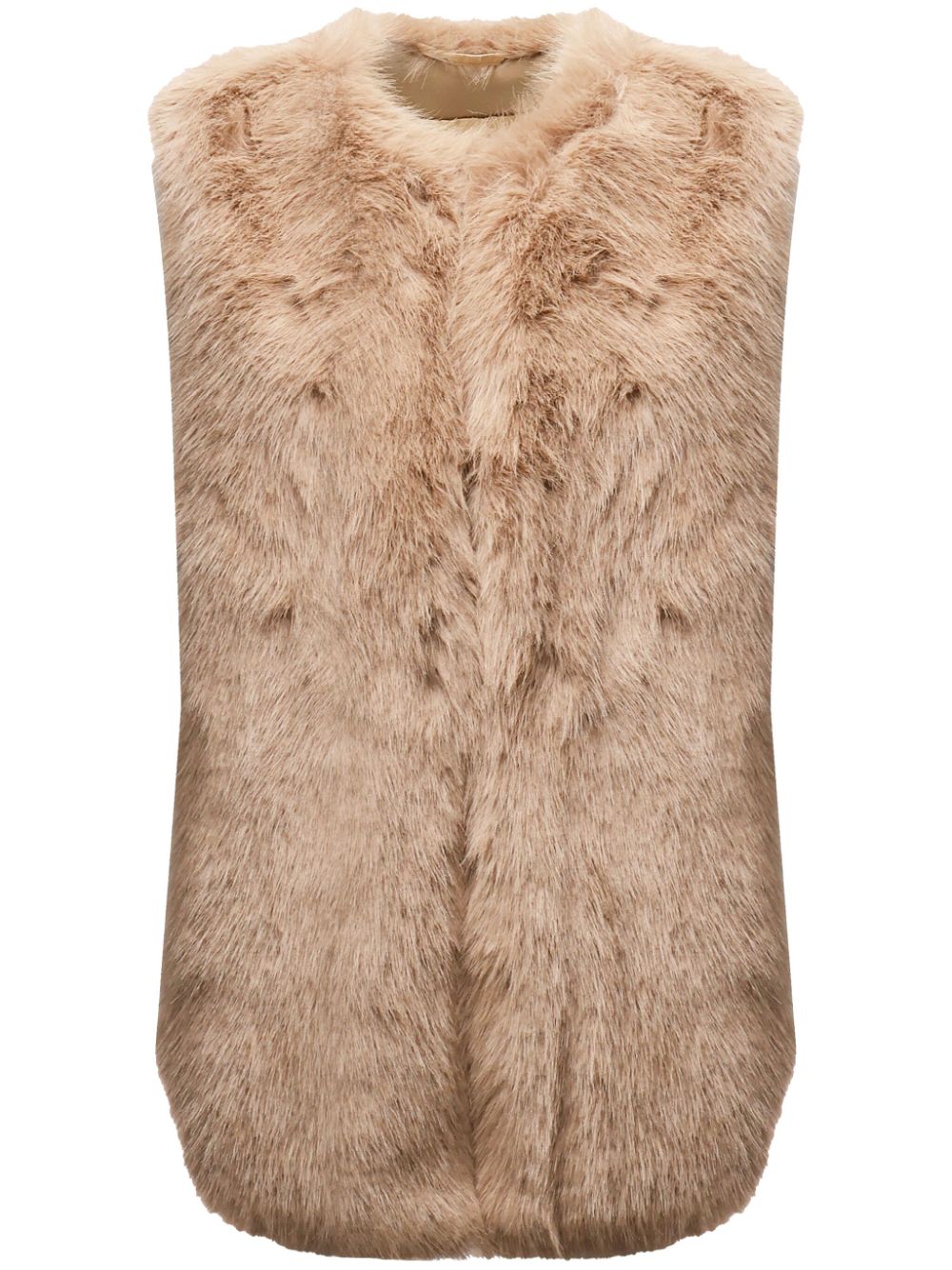 Faux-fur gilet - Neutrals