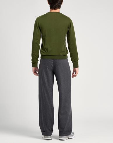 Man Sweater Military green Size L Cotton