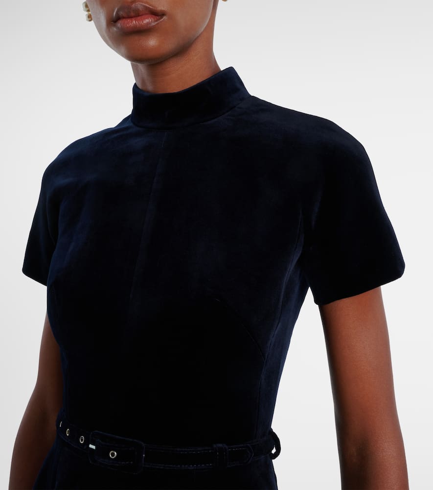 Camilla cotton velvet midi dress