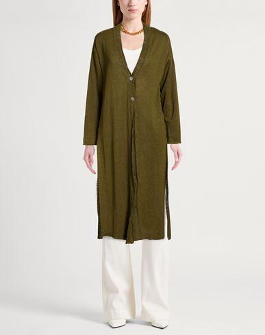 Woman Cardigan Military green Size 12 Hemp