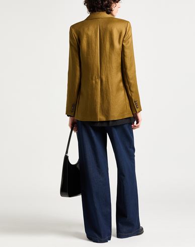 Woman Blazer Military green Size 12 Linen