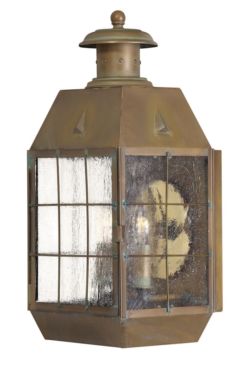 Aged Brass LED Wall Mount from the Nantucket Collection