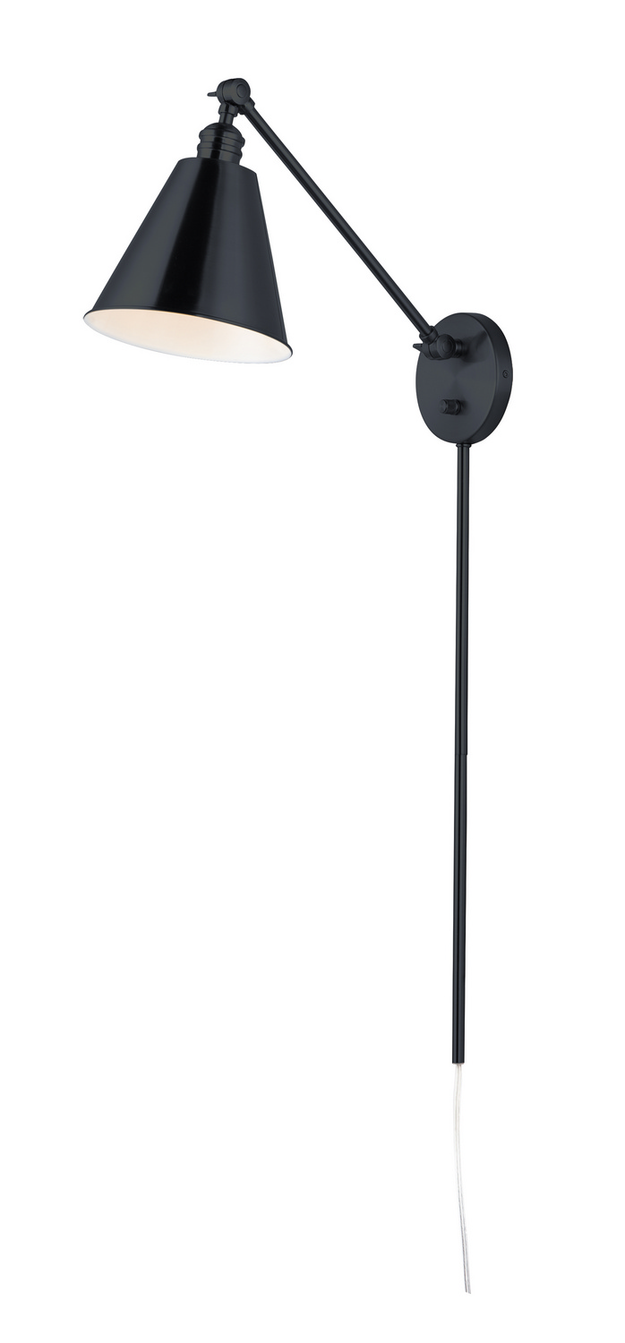 Black One Light Wall Sconce from the Library Collection