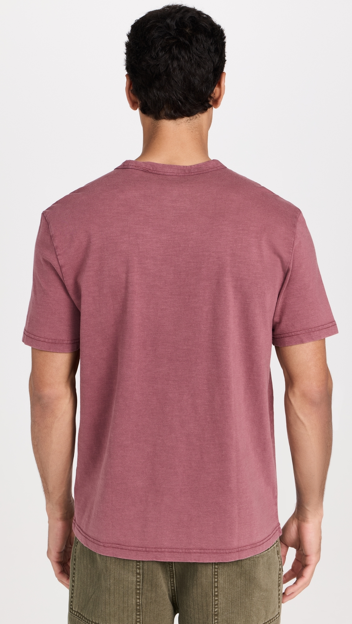 Sunwashed Pocket Tee Plum Wine