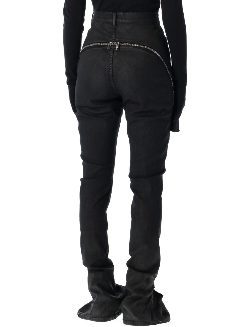 Black Zip-detail Slim-fit Jeans