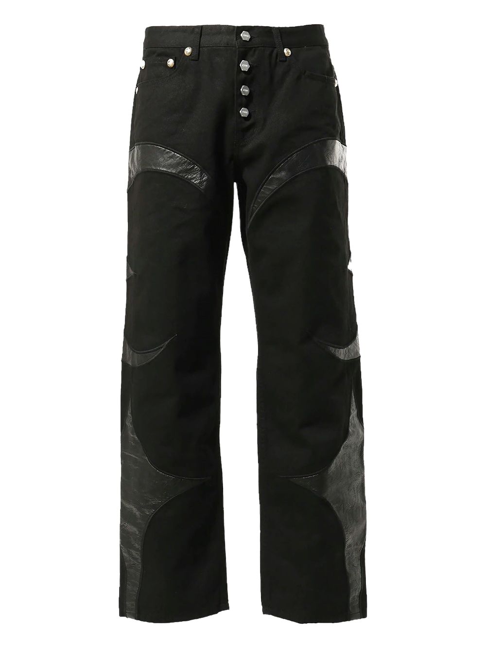 Leather washing jeans - Black
