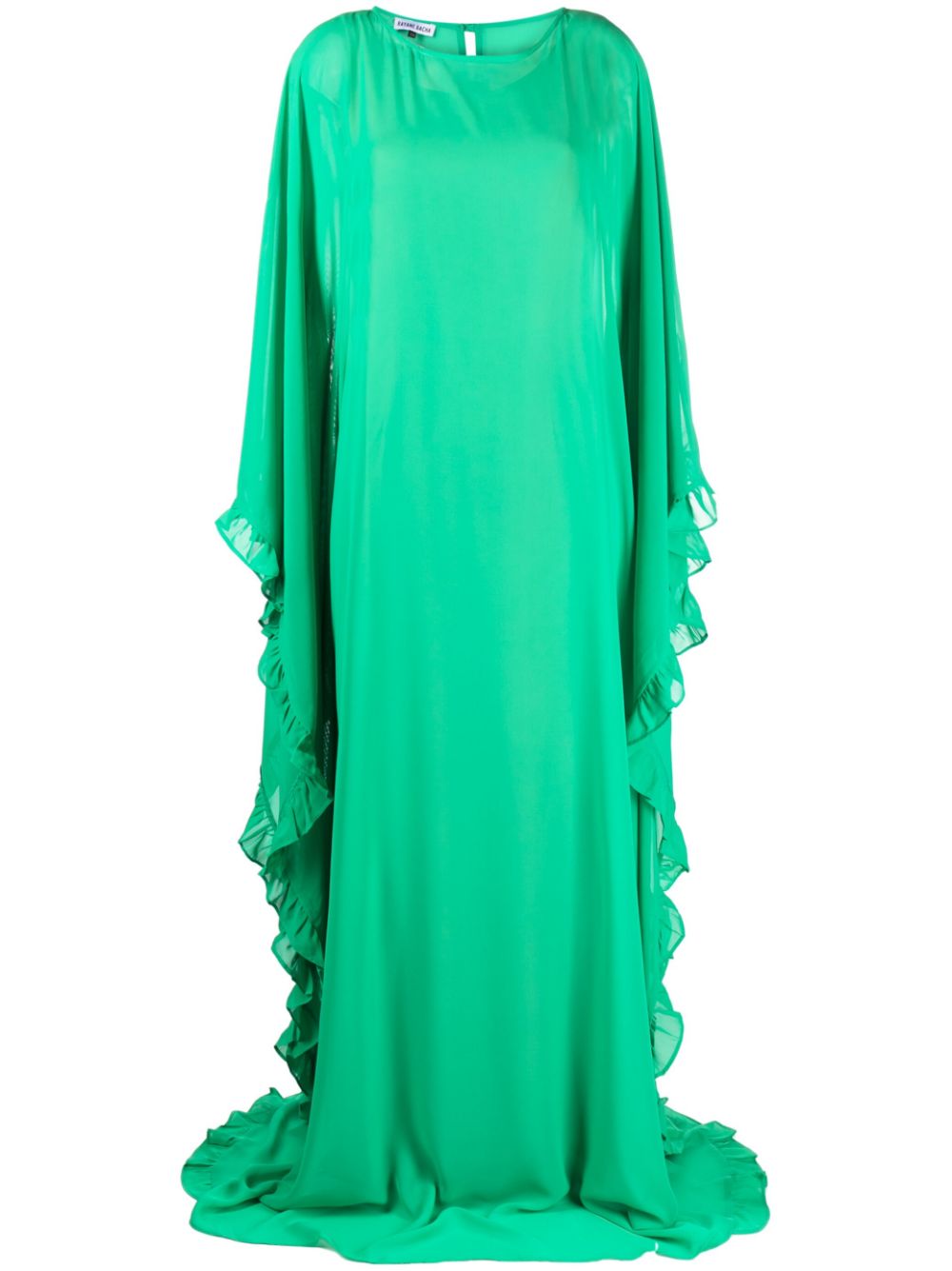 Tula semi-sheer draped dress - Green